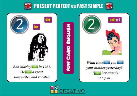 Fun Card English. Present Perfect Vs Past Simple