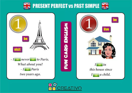 Fun Card English. Present Perfect Vs Past Simple