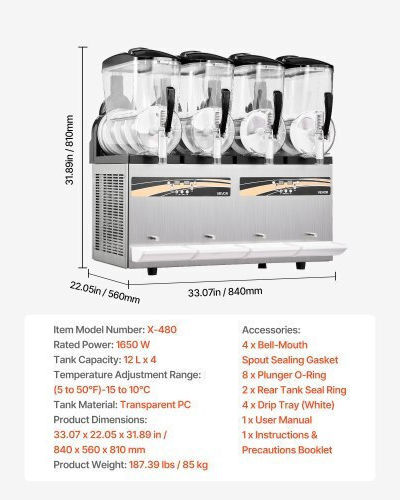 Vevor Vevor Slushy Machine 12L