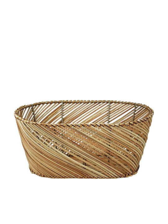 Polihome Διακοσμητικό Καλάθι Rattan Καφέ
