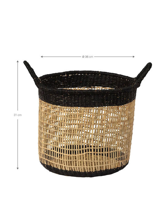 Polihome Dekorative Körb Rattan Schwarz