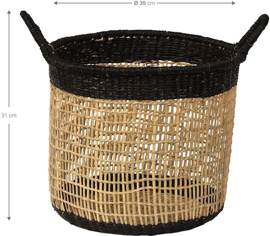 Polihome Dekorative Körb Rattan Schwarz