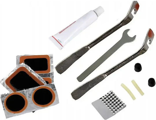 Bicycle Tube Repair Kit Patches Glue And Tools Complete Emergency Set