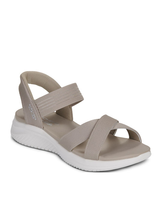 Skechers Ultra Flex 3.0 Women's Platform Shoes Beige