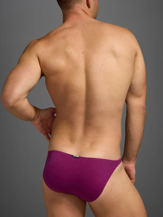 Herren Slips Purple mit Mustern 1Packung