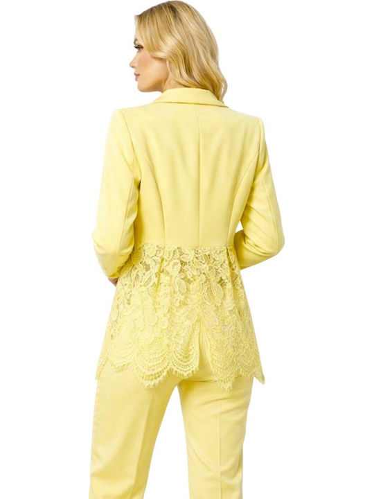 Lang Damen Blazer Yellow