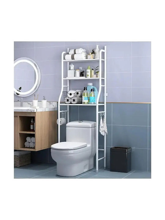 Verk Group Επιτοίχια Ραφιέρα Μπάνιου Μεταλλική 153x45x25cm Λευκή