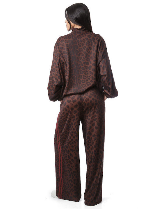 Silia D Damenhosen Set mit Animal Print Streifen