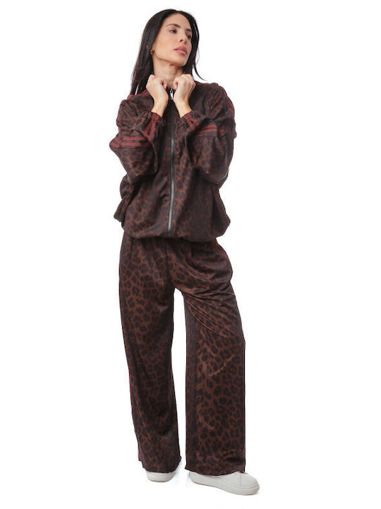 Silia D Damenhosen Set mit Animal Print Streifen