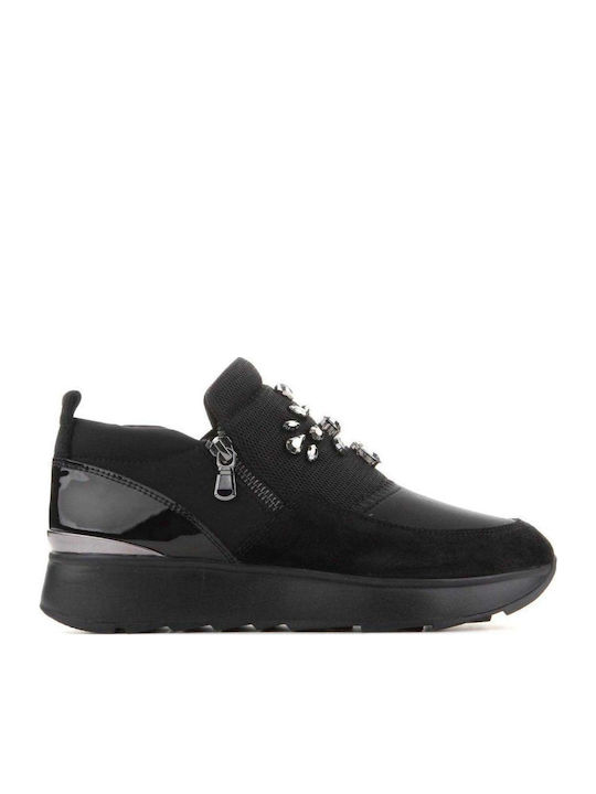 D Gendry Γυναικεία Slip-On Δερμάτινα Μαύρα