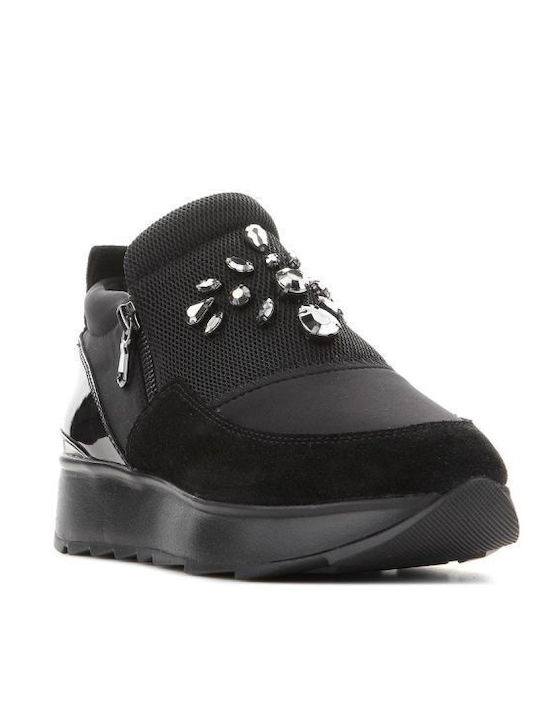 D Gendry Γυναικεία Slip-On Δερμάτινα Μαύρα
