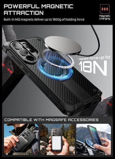 Supcase Unicorn Beetle Pro Mag 360 Full Cover Aramid Fiber / Σιλικόνης / Πλαστικό 0.2mm Μαύρο (Galaxy S26 Ultra)