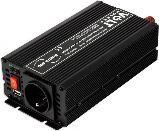 Volt Polska Inverter Αυτοκινήτου Καθαρού Ημιτόνου 300W για Μετατροπή 24V DC σε 230V AC