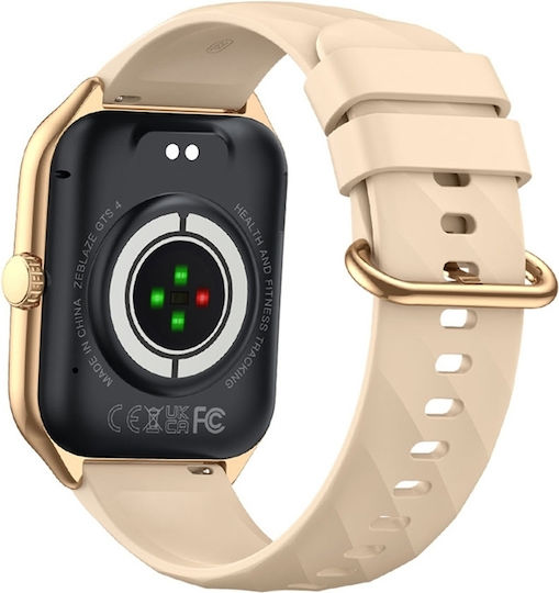 Zeblaze GTS 4 Aluminium 39mm Smartwatch με Παλμογράφο (Χρυσό)