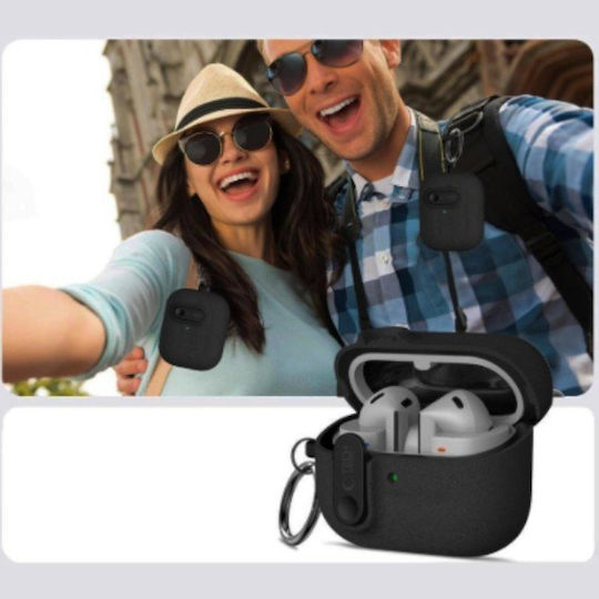 Tech-Protect Slim Hook Hülle Kunststoff mit Haken in Schwarz Farbe für Samsung Galaxy Buds 3 / 3 FE / 3 Pro