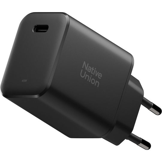 Native Union Φορτιστής Χωρίς Καλώδιο GaN με Θύρα USB-C 45W Power Delivery Μαύρος