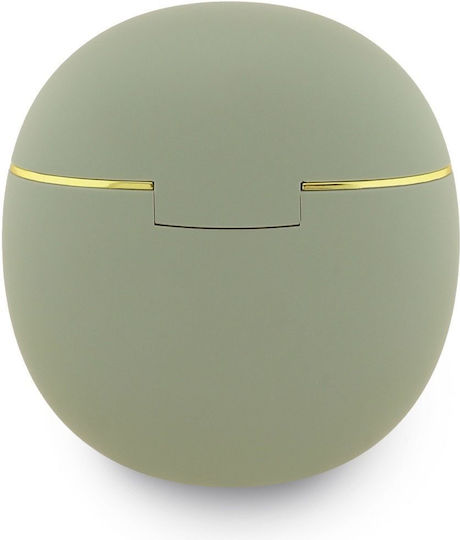 Guess Gold Line Triangle Earbud Bluetooth хендсфри Слушалки с Устойчивост на Пот и Кутийка за Зареждане Зелен