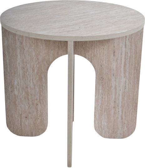 Rundes Beistelltisch Beige M50xL50xH50cm