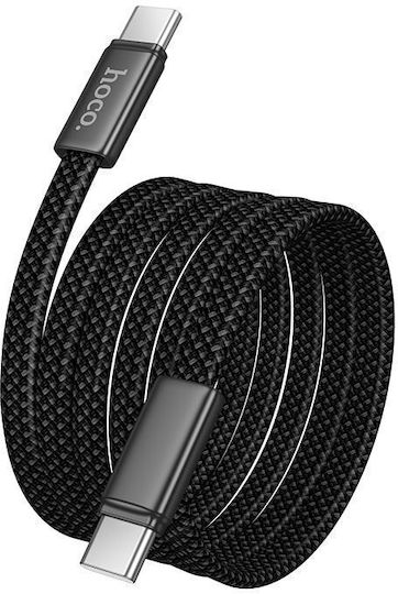 Hoco Равен USB 2.0 Кабел USB-C мъжки - USB-C мъжки 60W Черен 1м (HOC-671682)