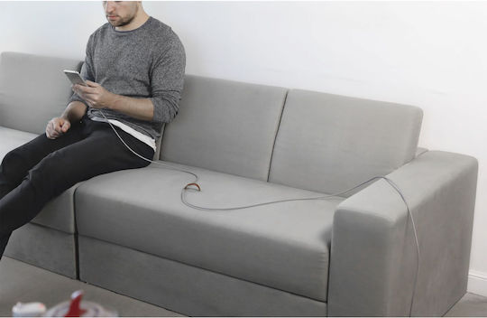 Native Union Belt USB 2.0 Cable USB-C male - USB-A 3m BELT-AC-ZEB-3-NP
