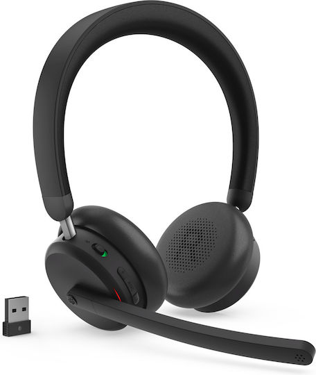 Lenovo Безжични На ушите Мултимедийни слушалки с микрофон и връзка USB-C в Черен цвят 4XD1S19777