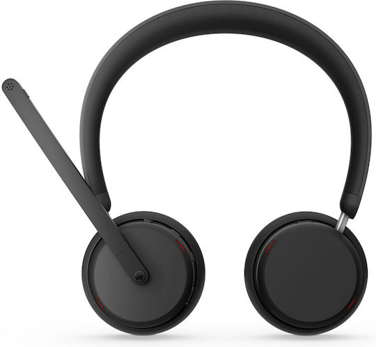 Lenovo Безжични На ушите Мултимедийни слушалки с микрофон и връзка USB-C в Черен цвят 4XD1S19777