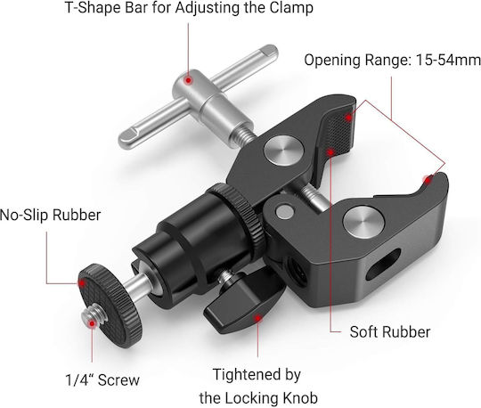Adapter Support Base Clamp Kit Adapter Support Base Kit Clamp Thread Mount Pipe Adapter 1/4" Double Ball Head 360° Starlink Mini Dish Gen 4 2025 Kit & Accessories Code 1-per0098