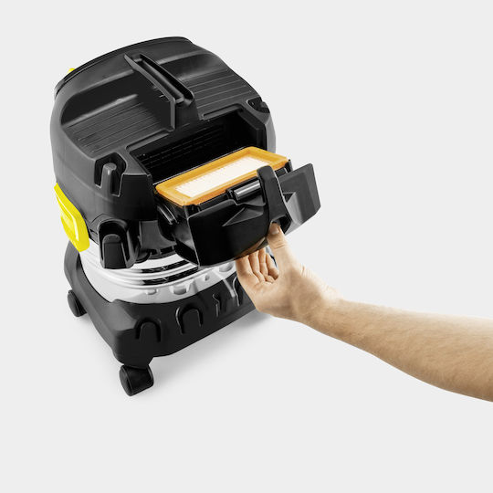 Karcher Wd 4 S Go!further Wet-Dry Vacuum 1100W with Stainless Steel Container 20L Black