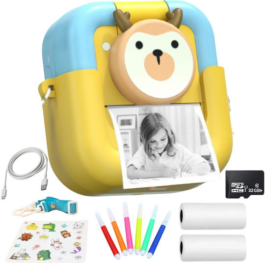Cameră Pentru Copii Smartic Ultra Hd Rezoluție 2.5k Baterie 1200mah Ecran 2.4 Inch Card Memorie 32 Gb Funcție Imprimare Instantă 3 Jocuri Incorporate 2 Role Imprimare Mp3 Mod Selfie