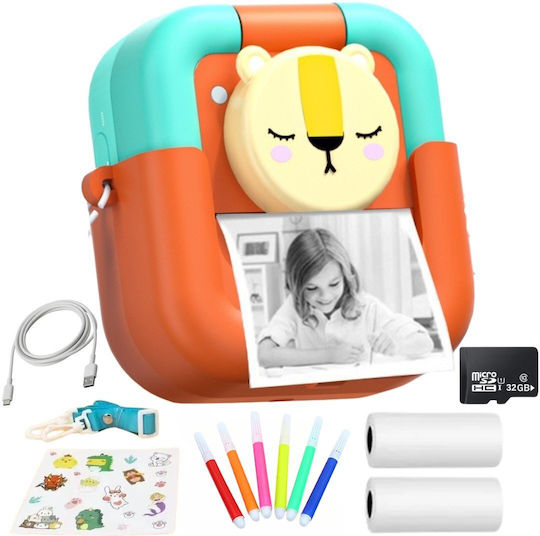 Cameră Pentru Copii Smartic Ultra Hd Rezoluție 2.5k Baterie 1200mah Ecran 2.4 Inch Card Memorie 32 Gb Funcție Imprimare Instantă 3 Jocuri Incorporate 2 Role Imprimare Mp3 Mod Selfie