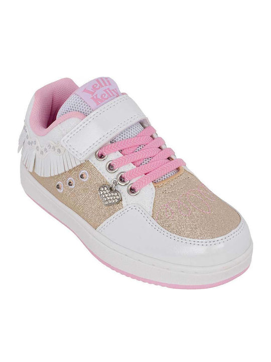 Frangetta Mix Kids Sneakers Anatomic with Scratch & Lights White