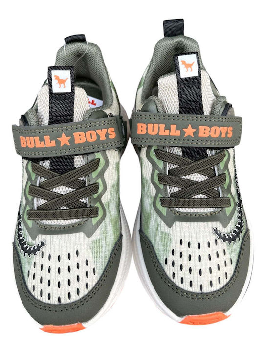 Παιδικά Sneakers Ανατομικά με Σκρατς Χακί