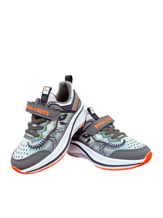 Παιδικά Sneakers Ανατομικά με Σκρατς Χακί