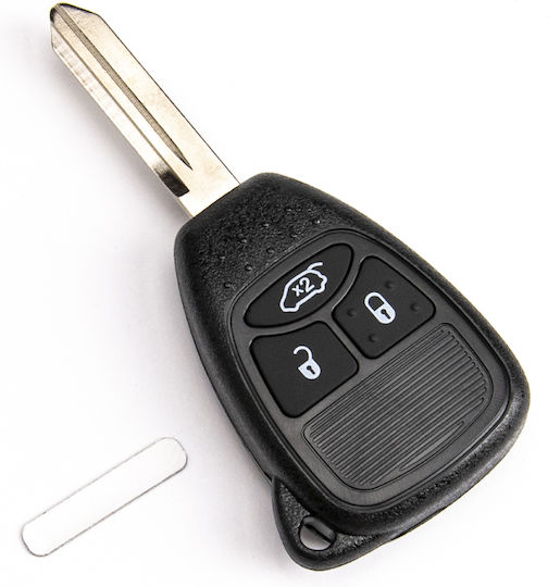 Carcasă cheie auto cu lamă cu 3 butoane pentru Chrysler / Jeep / Dodge
