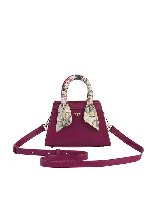 Leder Damentasche Tote Handtasche Lila