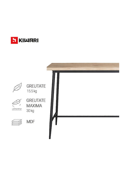 Tisch Speisesaal Holz mit Metallgestell 115x65x108cm