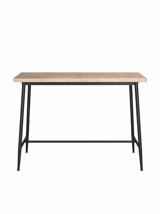 Tisch Speisesaal Holz mit Metallgestell 115x65x108cm