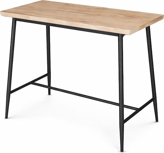 Aven Masă Bar Din Lemn Cu Ramă Metalică Neagră/Stejar 115x65x108cm