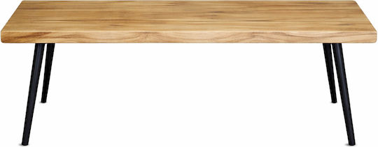 Masa Centrală Rectangulară Daro Din Lemn Masiv Negru Lățime 60xLungime 120xÎnălțime 45 cm