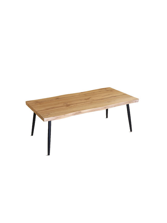 Kaffeetisch Zentral Daro aus Massivholz Schwarz M120xB60xH45cm