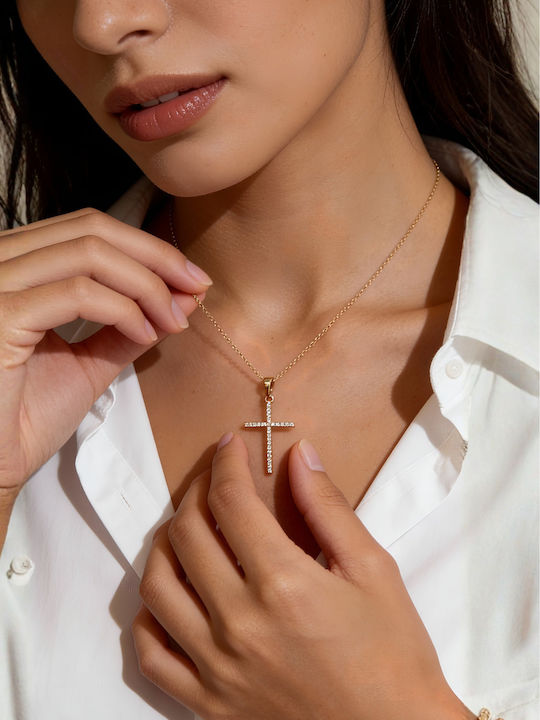 Chrysothemiss Damen Rosé Vergoldet Kreuz
