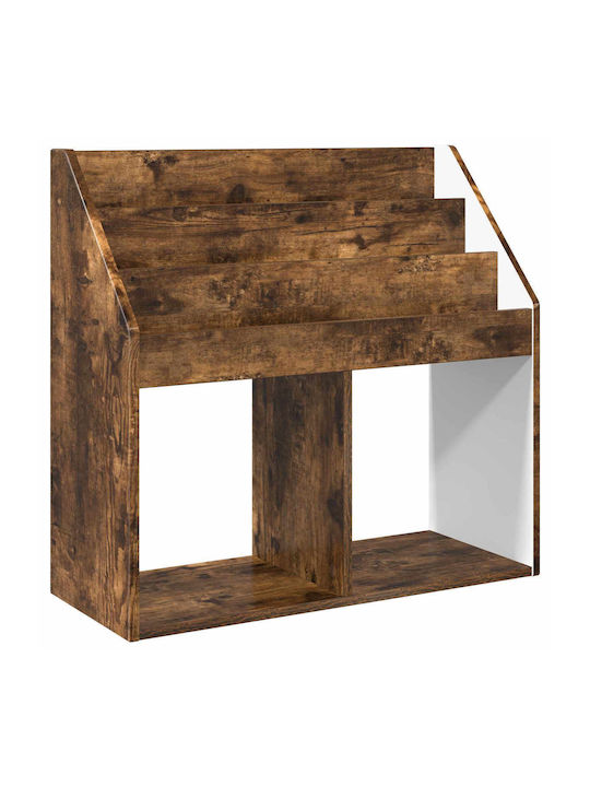 Kids Wooden Bookcase Brown 72.5x29.5x69cm