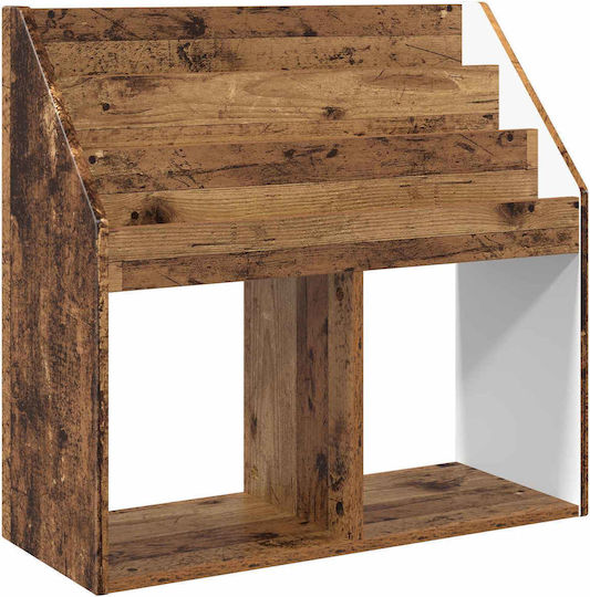 Kids Wooden Bookcase Brown 72.5x29.5x69cm