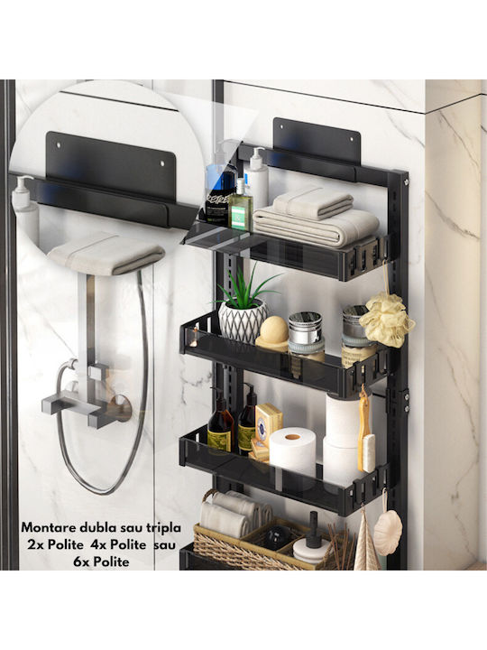 Inco Montat pe perete Raft Baie Metal 40x17x43cm Gri
