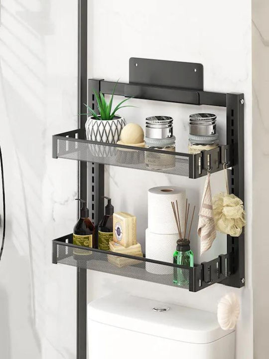 Inco Montat pe perete Raft Baie Metal 40x17x43cm Gri