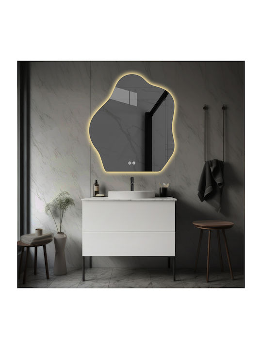 Οβάλ Καθρέπτης Μπάνιου Led Αφής 60x80cm