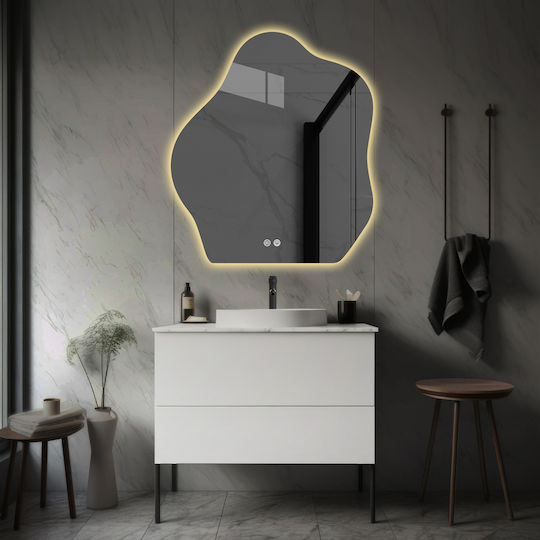 Oval Bathroom Mirror Led Touch 60x80cm
