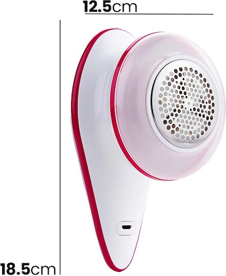 Avizar Rechargeable 5w Cordless Electric Lint Shaver Micro-usb Rouge Blanc