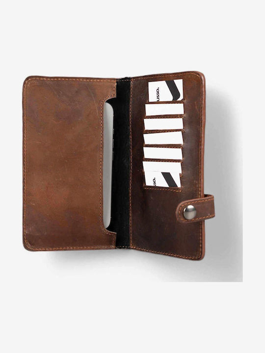 Leather Women's Wallet Travel Brown