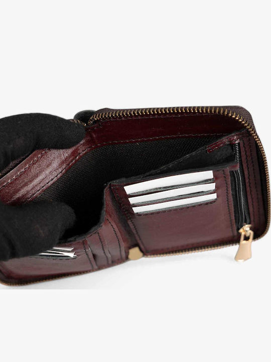Small Leather Women's Wallet Classic Burgundy
